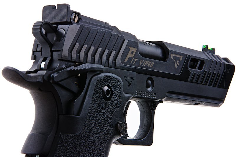EMG TTI John Wick 4 PIT VIPER GBB Airsoft Pistol - Blackout, Semi / Full Auto ver. - (by AW Custom) - Bang Bang Airsoft