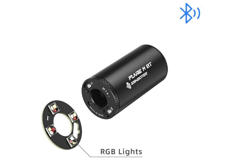 Eshooter Flare BT M Tracer Unit (RGB Rainbow color, Bluetooth Function) - Black - Bang Bang Airsoft