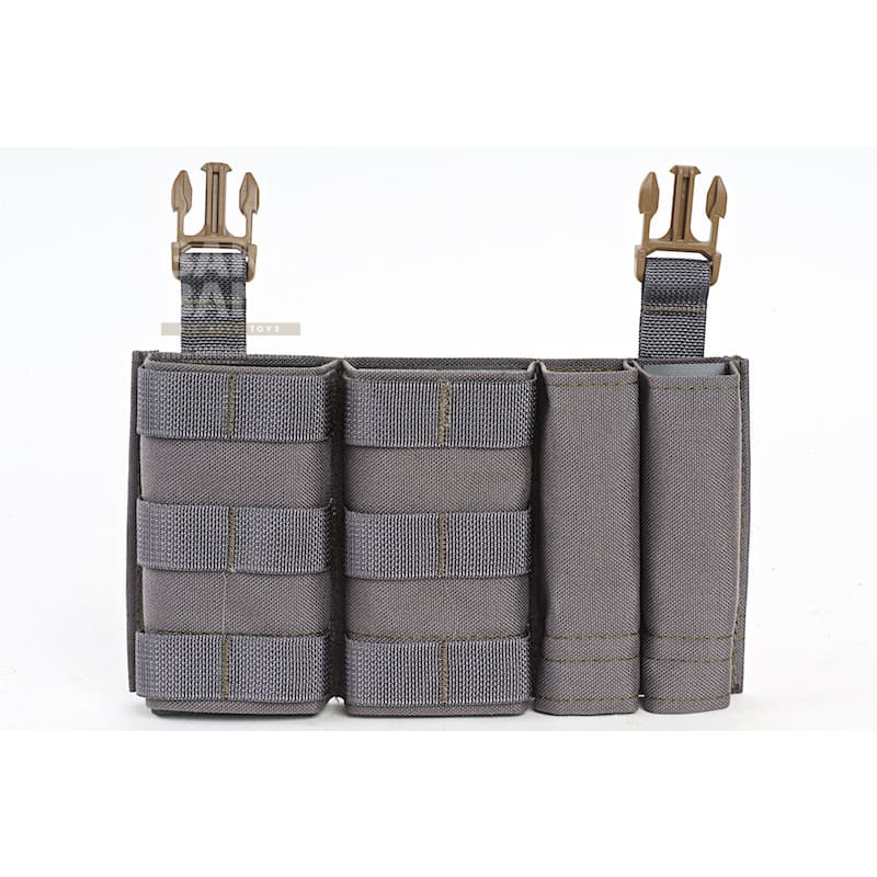 Esstac Daeodon Front Panel DBL 5.56 & 9mm - Wolf Grey - Bang Bang Airsoft