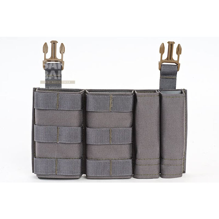 Esstac Daeodon Front Panel DBL 5.56 & 9mm - Wolf Grey - Bang Bang Airsoft