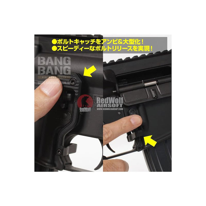 First Factory M4 Custom Ambi Bolt Catch for M4A1 MWS GBB Series - Black - Bang Bang Airsoft