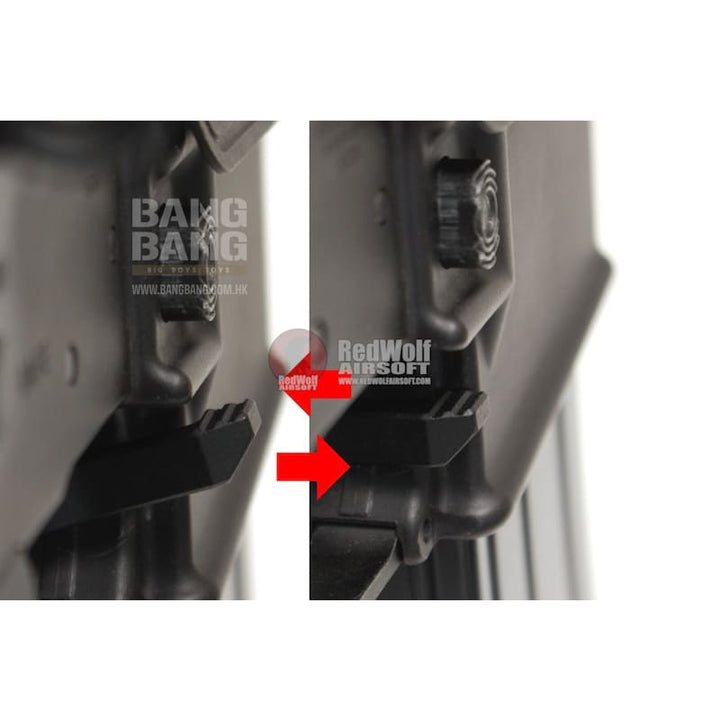 First Factory M4 Custom Ambi Bolt Catch for M4A1 MWS GBB Series - Black - Bang Bang Airsoft