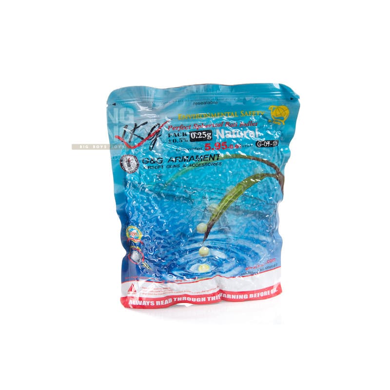 G&G 0.25g Biodegradeable BB (5000 BBs) - Bang Bang Airsoft