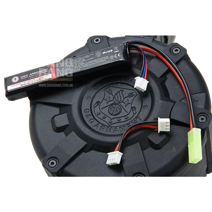 G&G 2300rds Auto Winding Drum Magazine for M4 / M16 Series Airsoft AEG Rifle - Black - Bang Bang Airsoft