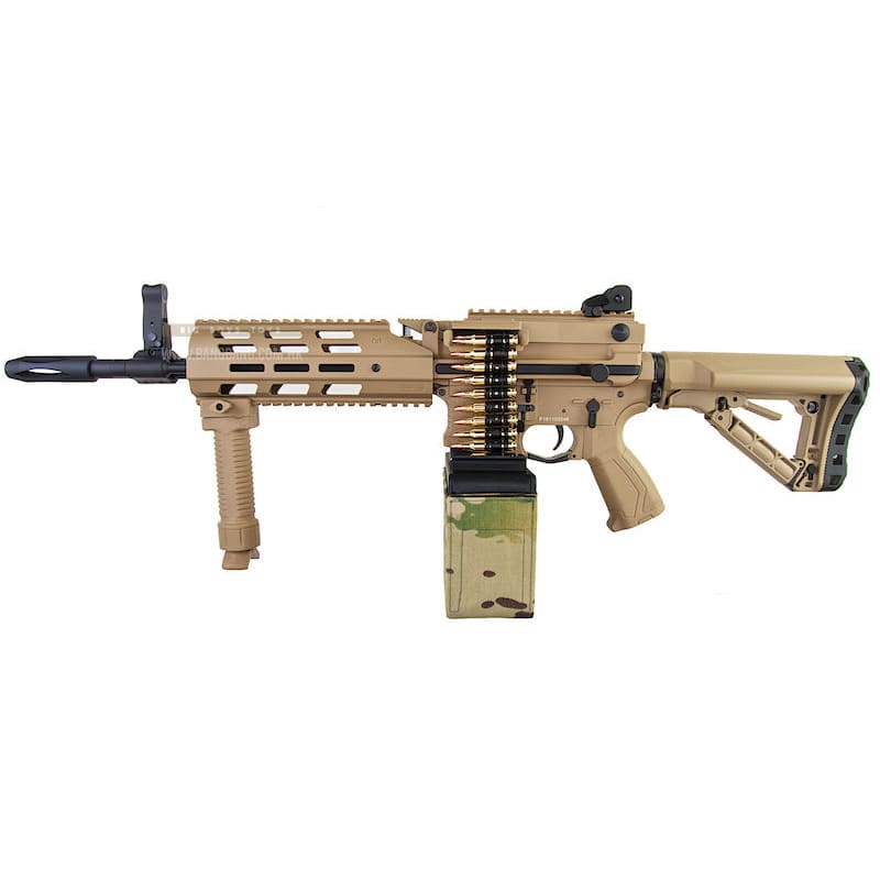 G&G CM16 LMG AEG - Desert TAN - Bang Bang Airsoft