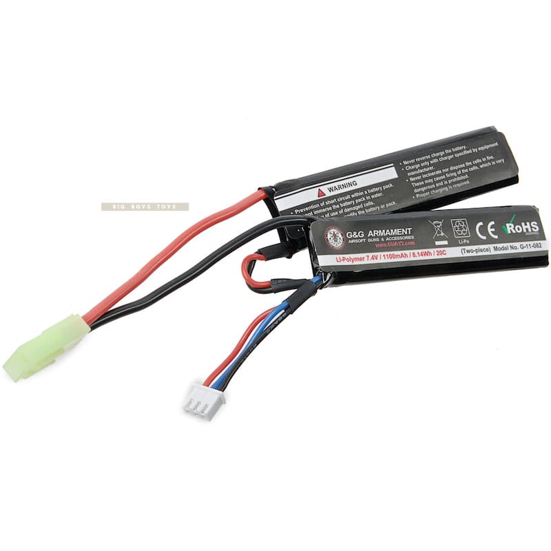 G&G G - Power 7.4v 1100mAh LiPo Battery (Tamiya Plug) - Bang Bang Airsoft