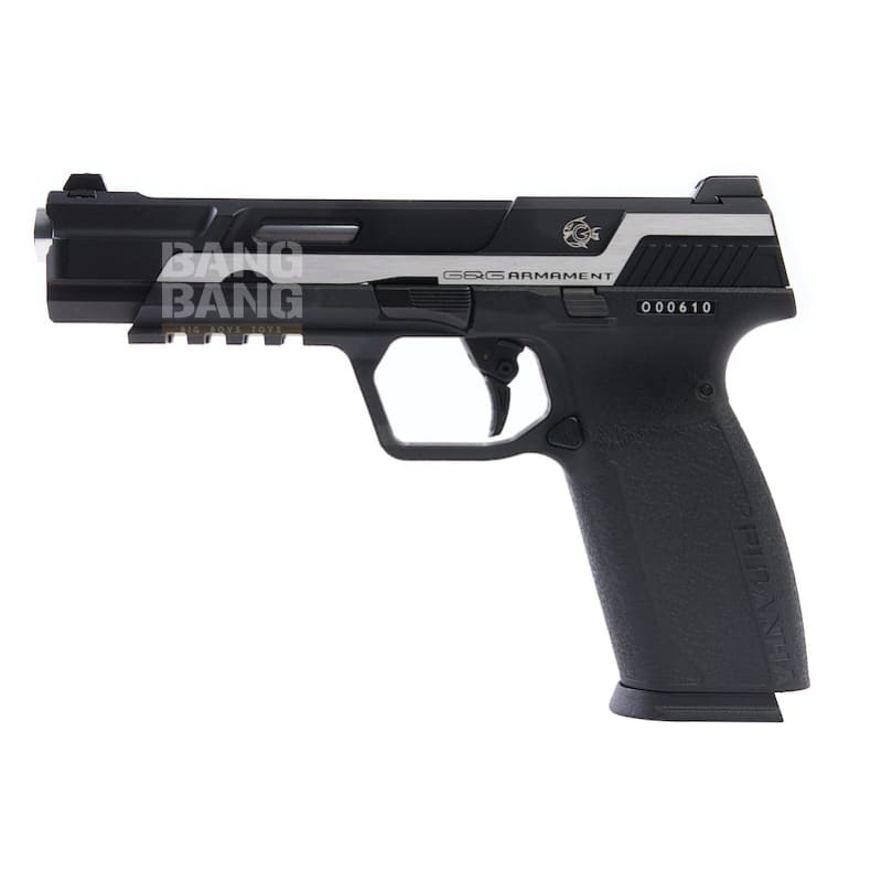 G&G Piranha MKI GBB Pistol - Silver - Bang Bang Airsoft