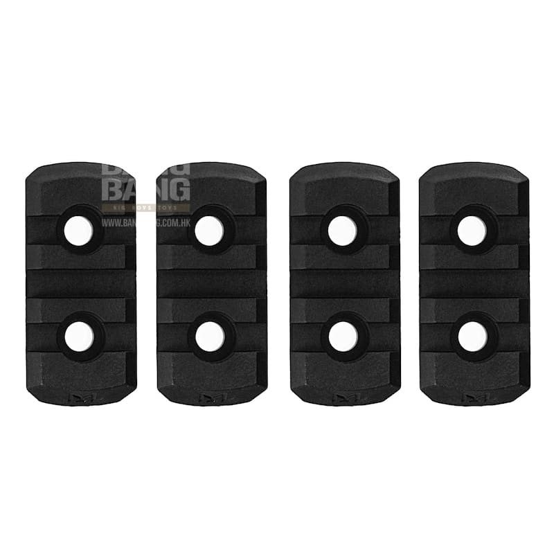 GK Tactical M - LOK Nylon 3 Picatinny Rail Sections (4pcs / Set) - Black - Bang Bang Airsoft