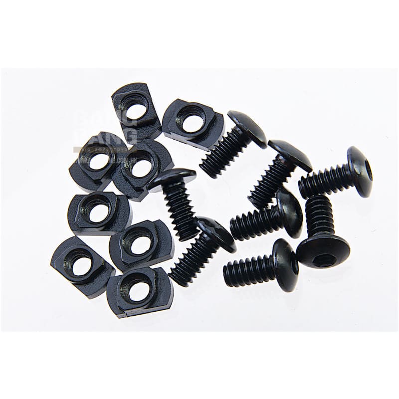 GK Tactical M - LOK Nylon 5 Picatinny Rail Sections (4pcs / Set) - Black - Bang Bang Airsoft