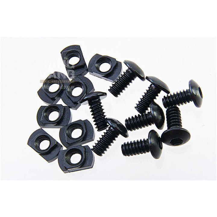 GK Tactical M - LOK Nylon 5 Picatinny Rail Sections (4pcs / Set) - Black - Bang Bang Airsoft