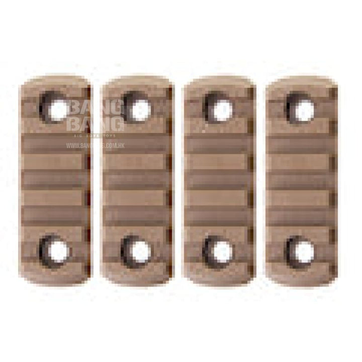 GK Tactical M - LOK Nylon 5 Picatinny Rail Sections (4pcs / Set) - Coyote Brown - Bang Bang Airsoft