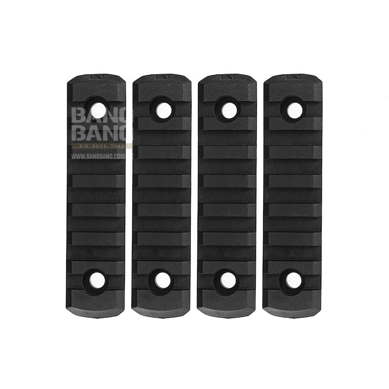 GK Tactical M - LOK Nylon 7 Picatinny Rail Sections (4pcs / Set) - Black - Bang Bang Airsoft