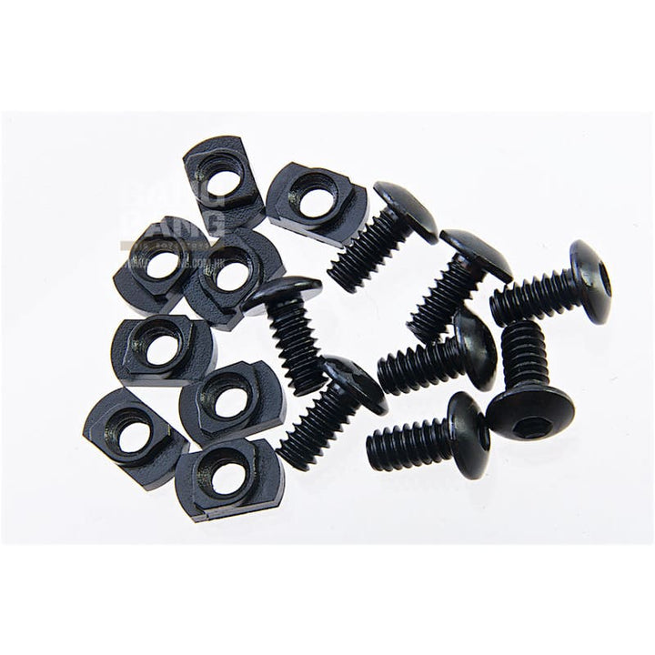 GK Tactical M - LOK Nylon 7 Picatinny Rail Sections (4pcs / Set) - Black - Bang Bang Airsoft