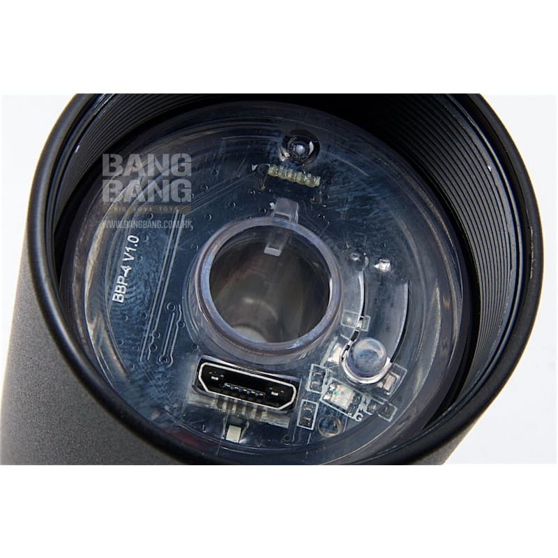 GK Tactical WARDEN Suppressor with Spitfire Tracer (14mm CCW) - Black - Bang Bang Airsoft