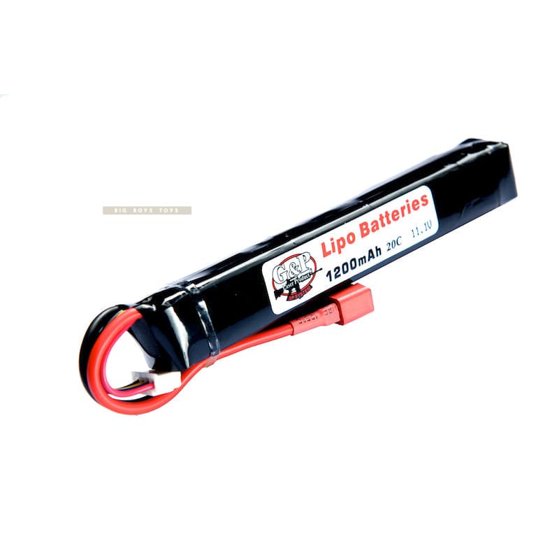 G&P 11.1v 1200mAh (30C) Li - Poly Rechargeable Battery (Big Deans / T Connector) - Bang Bang Airsoft