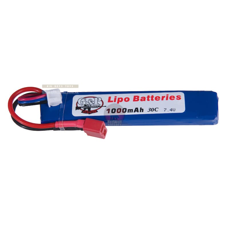 G&P 7.4V 1000mAh (20C) LiPo Lithium Polymer Battery (Deans Connector) - Bang Bang Airsoft