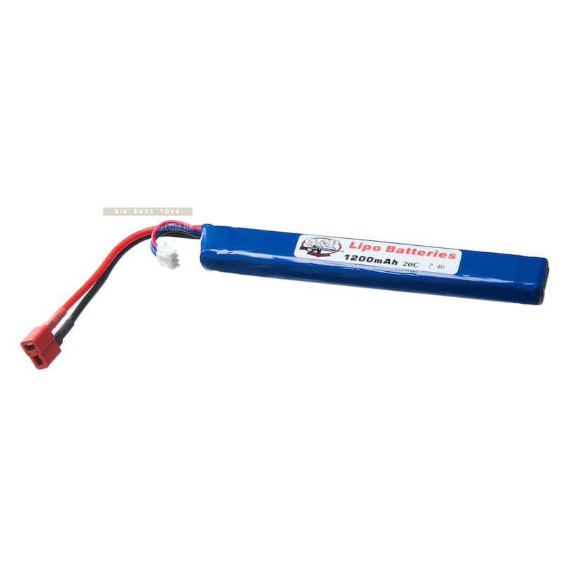 G&P 7.4v 1200mAh (30C) Lithium Polymer LiPo Rechargeable Battery (C - Deans) - Bang Bang Airsoft