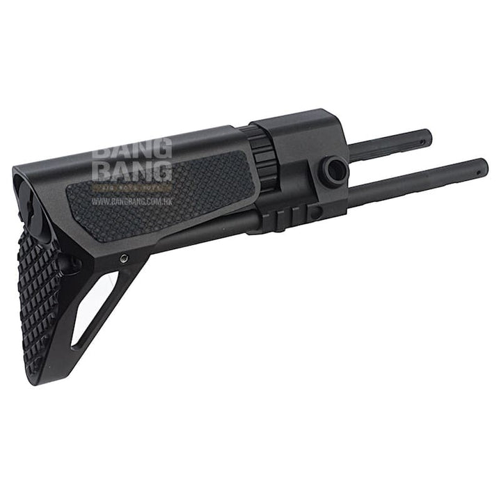 G&P PDW Stock (Slim) for Tokyo Marui & G&P M4 / M16 Metal Body Series (Checker, Black) - Bang Bang Airsoft