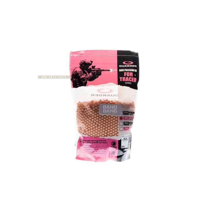 Guarder 6mm High Precision 0.20g Tracer BB - (5000rds) - Red - Bang Bang Airsoft