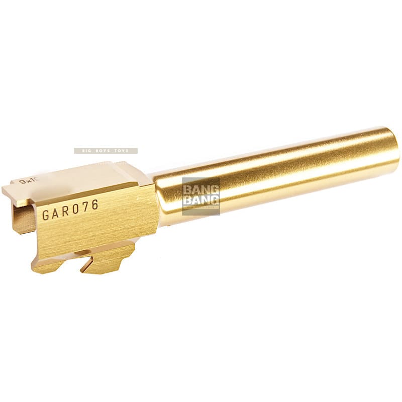 Guarder Aluminum CNC Titanium Golden Outer Barrel for Tokyo Marui Model 17 GBB Pistol - Bang Bang Airsoft