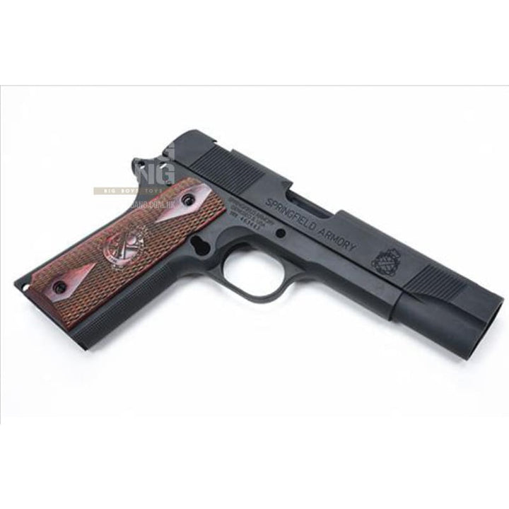 Guarder Aluminum Slide & Frame Kit for Tokyo Marui MEU .45 GBB Series (Wooden Grip Panel ) - Black - Bang Bang Airsoft