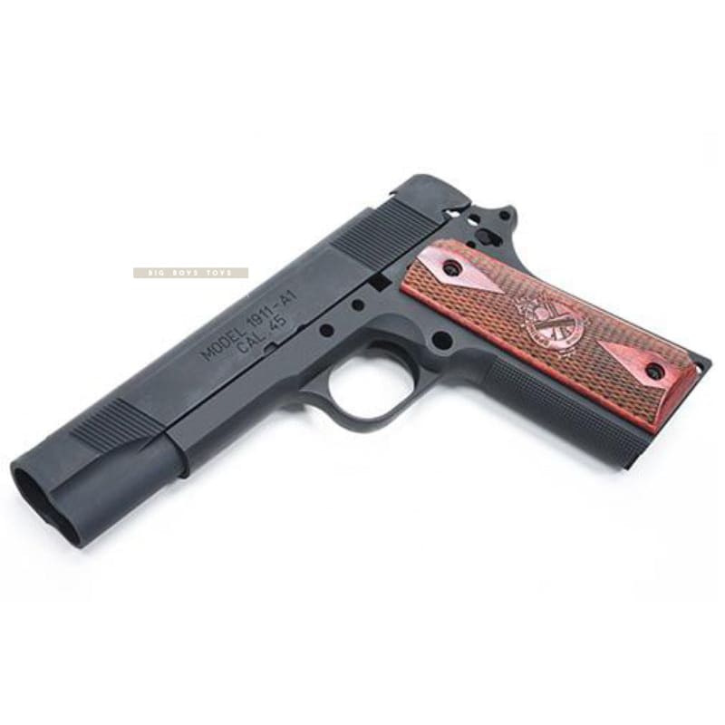 Guarder Aluminum Slide & Frame Kit for Tokyo Marui MEU .45 GBB Series (Wooden Grip Panel ) - Black - Bang Bang Airsoft