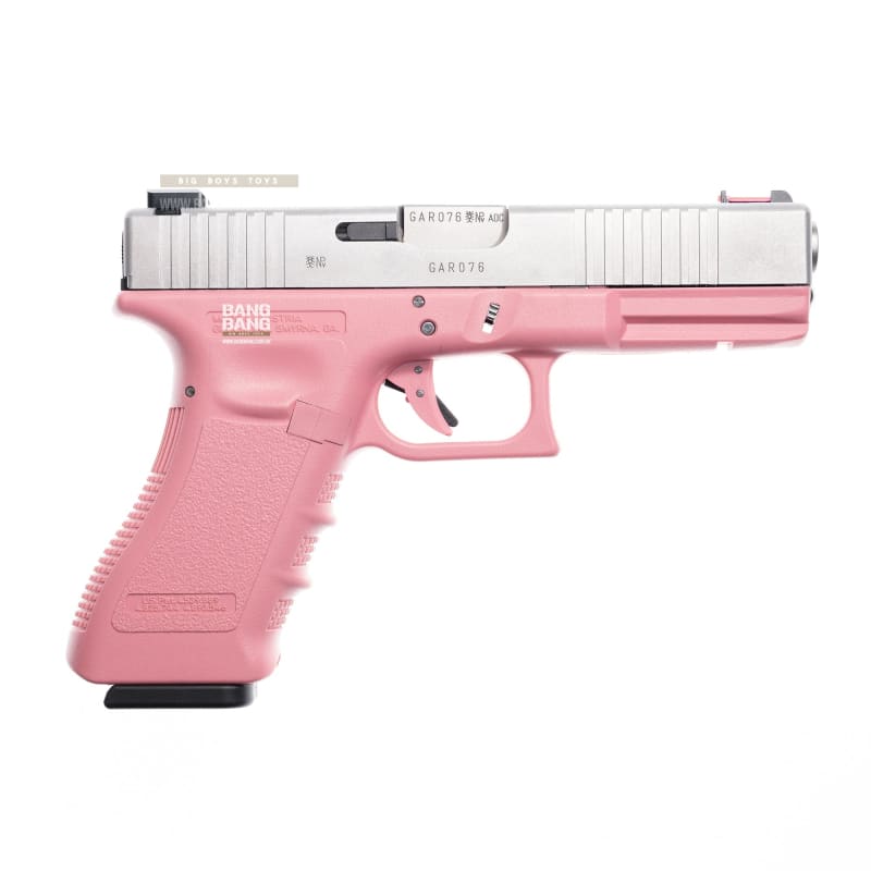 Guarder Custom II Aluminum Slide Model 17 Complete Pistol GBB - Pink - Bang Bang Airsoft