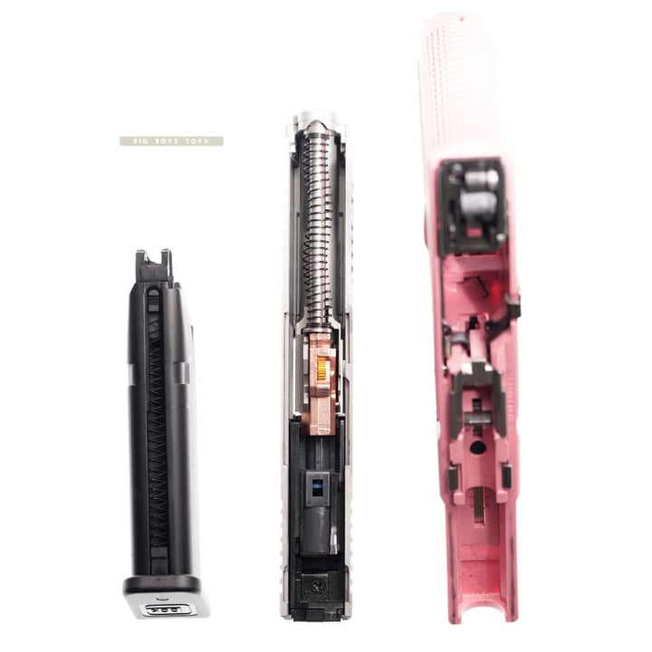 Guarder Custom II Aluminum Slide Model 17 Complete Pistol GBB - Pink - Bang Bang Airsoft