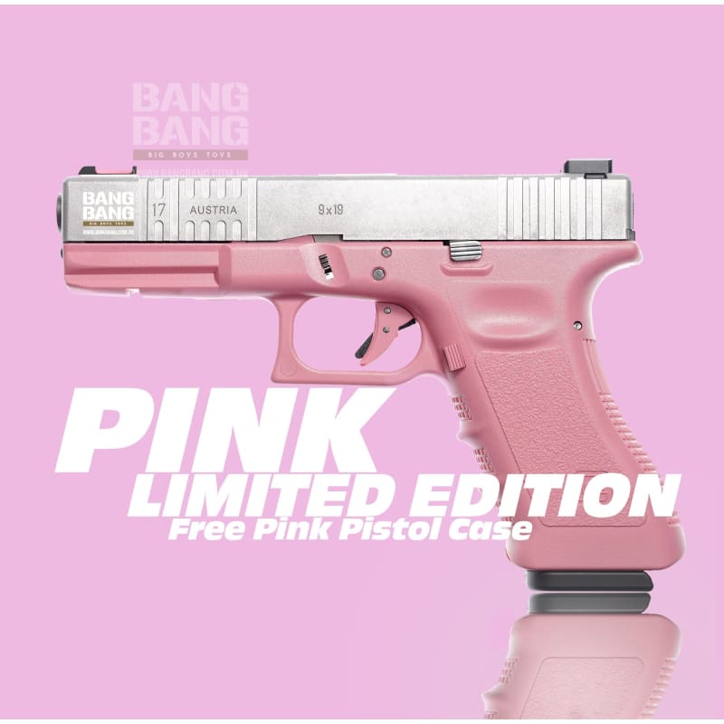 Guarder Custom II Aluminum Slide Model 17 Complete Pistol GBB - Pink - Bang Bang Airsoft