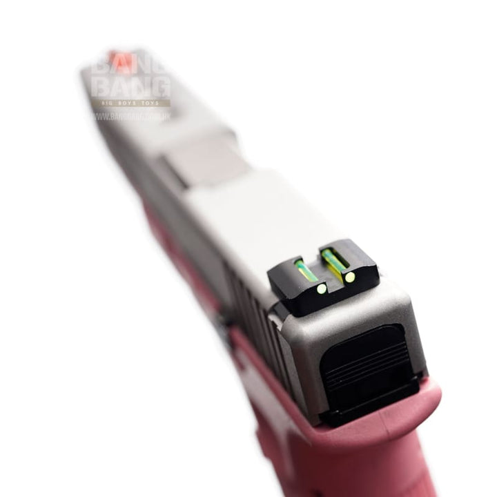 Guarder Custom II Aluminum Slide Model 17 Complete Pistol GBB - Pink - Bang Bang Airsoft