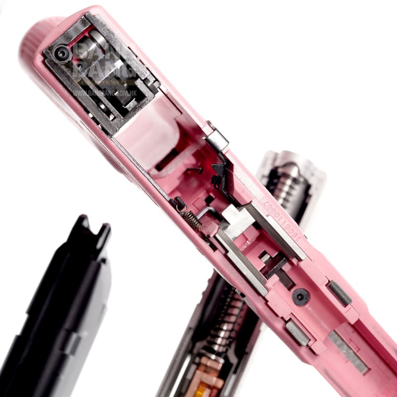 Guarder Custom II Aluminum Slide Model 17 Complete Pistol GBB - Pink - Bang Bang Airsoft