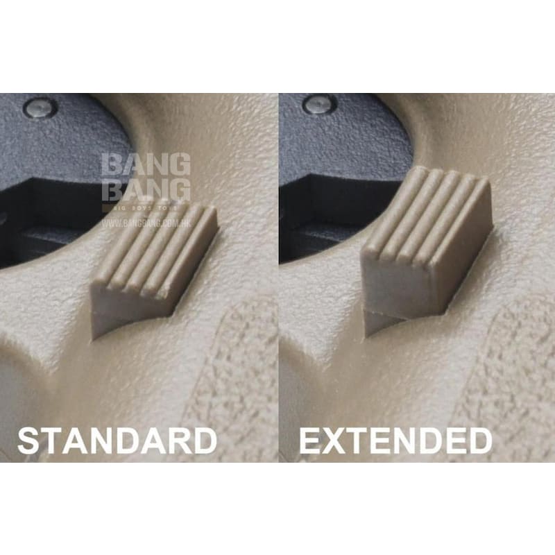 Guarder Extended Magazine Release for Tokyo Marui / KJ Works G Series GBB Pistol - FDE - Bang Bang Airsoft