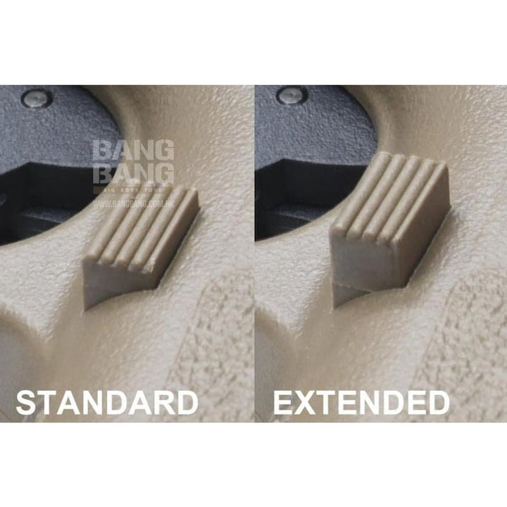 Guarder Extended Magazine Release for Tokyo Marui / KJ Works G Series GBB Pistol - FDE - Bang Bang Airsoft