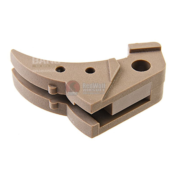 Guarder Ridged Trigger for Tokyo Marui / KJ / WE G Series GBB Pistol (Except G18C) - Tan - Bang Bang Airsoft