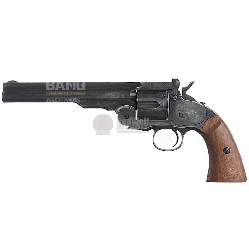 Gun Heaven 1877 MAJOR 3 6mm Co2 Revolver - Antique Black - Bang Bang Airsoft