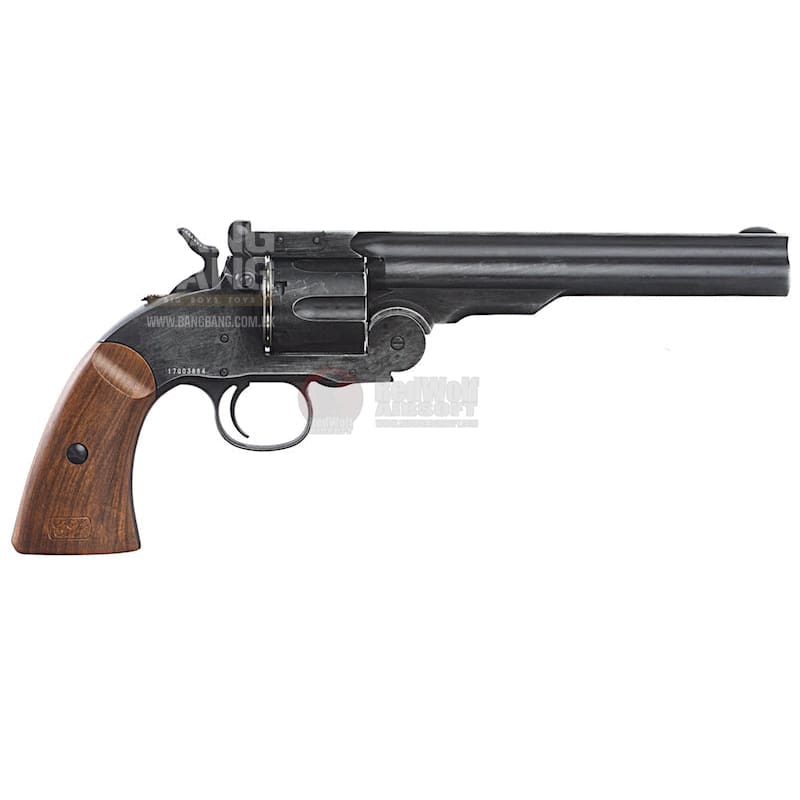 Gun Heaven 1877 MAJOR 3 6mm Co2 Revolver - Antique Black - Bang Bang Airsoft