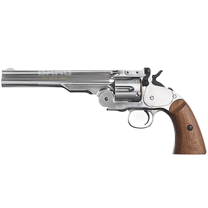 Gun Heaven 793 1877 MAJOR 3 6mm Co2 Revolver - Silver - Bang Bang Airsoft