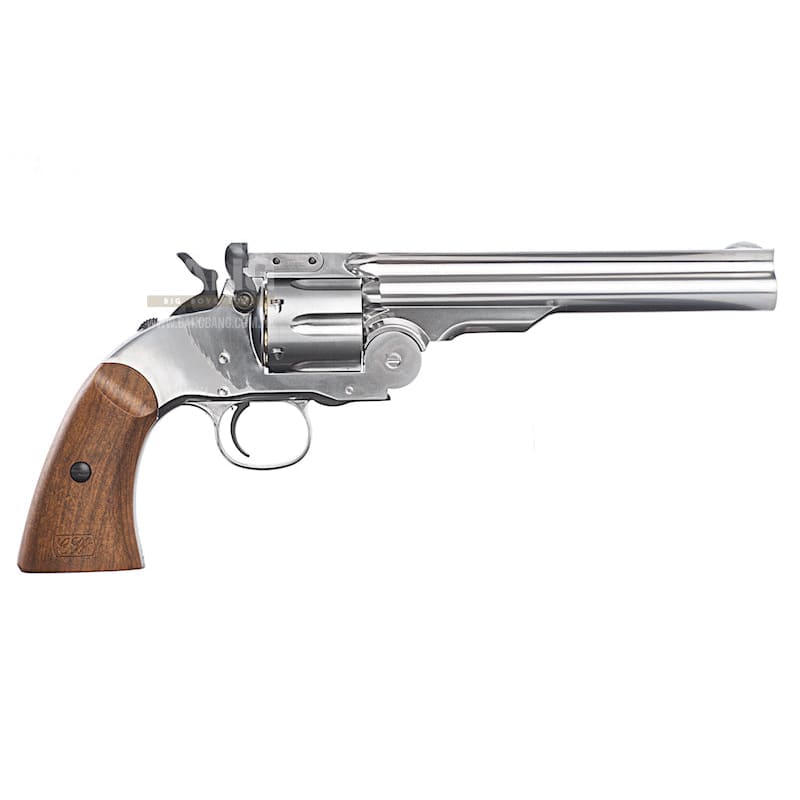 Gun Heaven 793 1877 MAJOR 3 6mm Co2 Revolver - Silver - Bang Bang Airsoft