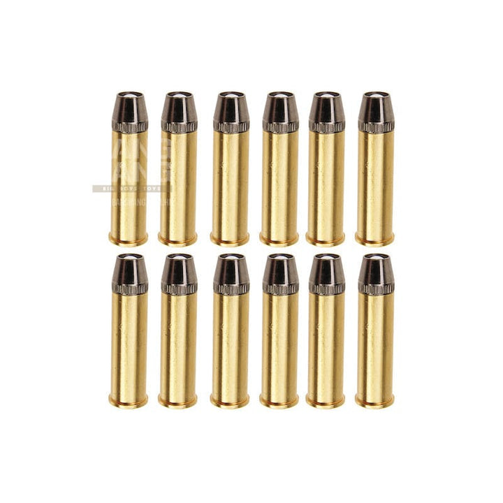 Gun Heaven Full Metal Brass Shells for WinGun / Dan Wesson 6mm Series Airsoft Co2 Revolvers (12pcs / Set) - Bang Bang Airsoft