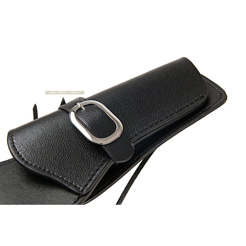 Gun Heaven PU Cowboy Leather Holster - BK - Bang Bang Airsoft