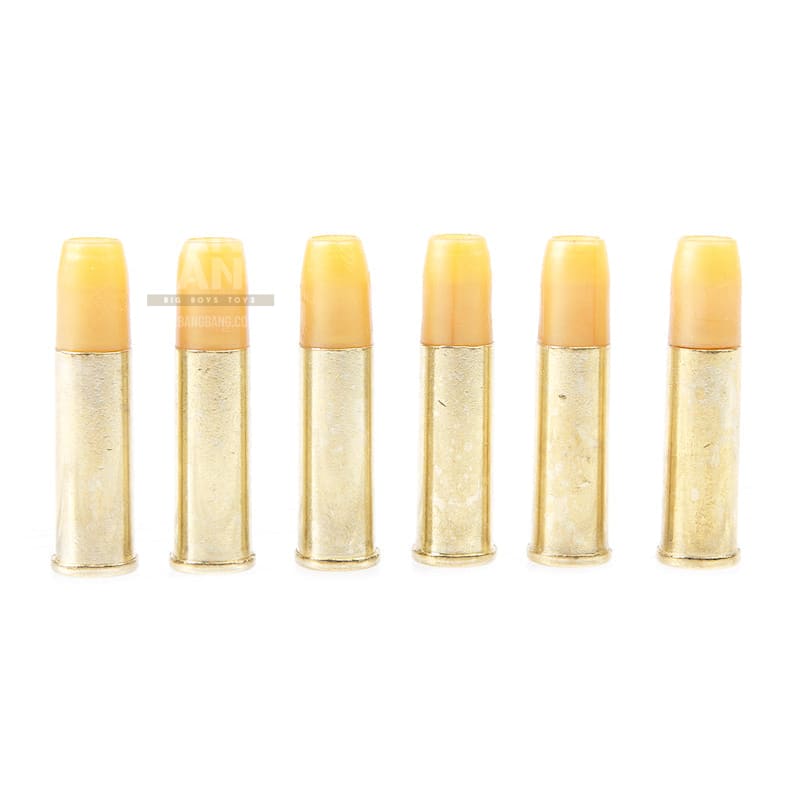 Gun Heaven Spare Brass Shells for Wingun/Dan Wesson/BO Chiappa Rhino 6mm Airsoft CO2 Revolver (6pcs/set) - Bang Bang Airsoft