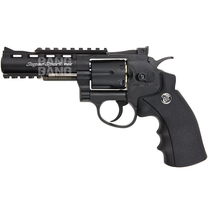 Gun Heaven (WinGun) 701 4 inch 6mm Co2 Revolver (Black Grip) - Black - Bang Bang Airsoft