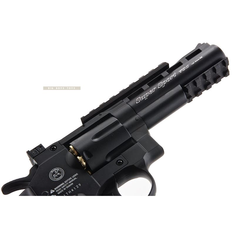 Gun Heaven (WinGun) 701 4 inch 6mm Co2 Revolver (Black Grip) - Black - Bang Bang Airsoft