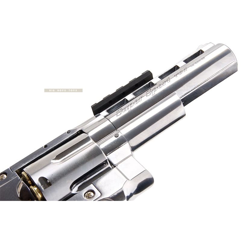 Gun Heaven (WinGun) 701 4 inch 6mm Co2 Revolver (Black Grip) - Silver - Bang Bang Airsoft
