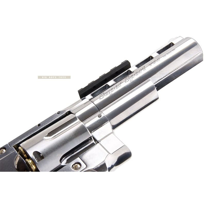 Gun Heaven (WinGun) 701 4 inch 6mm Co2 Revolver (Black Grip) - Silver - Bang Bang Airsoft