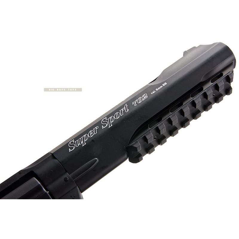 Gun Heaven (WinGun) 702 6 inch 6mm Co2 Revolver (Black Grip) - Black - Bang Bang Airsoft