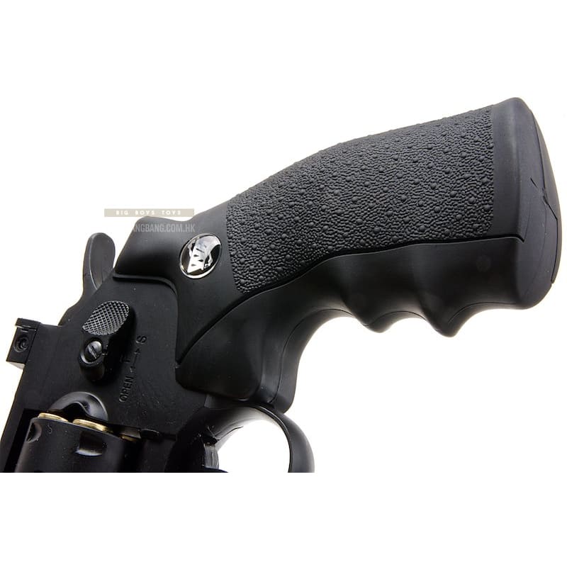 Gun Heaven (WinGun) 702 6 inch 6mm Co2 Revolver (Black Grip) - Black - Bang Bang Airsoft