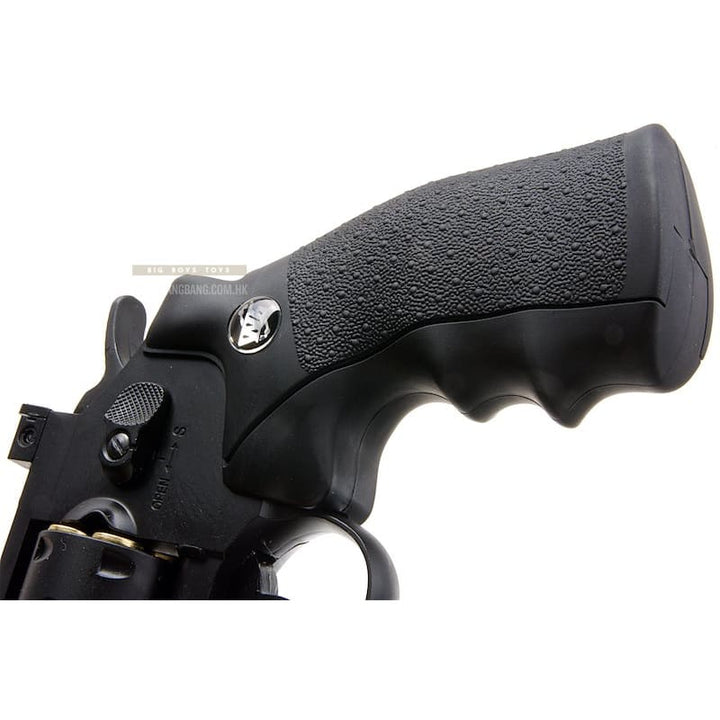Gun Heaven (WinGun) 702 6 inch 6mm Co2 Revolver (Black Grip) - Black - Bang Bang Airsoft