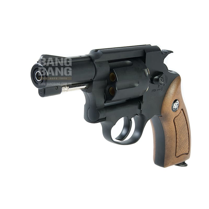 Gun Heaven (WinGun) 731 Sheriff M36 2.5 inch Co2 Revolver - Black (Brown Grip) - Bang Bang Airsoft