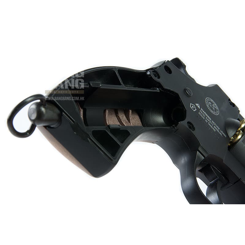 Gun Heaven (WinGun) 731 Sheriff M36 2.5 inch Co2 Revolver - Black (Brown Grip) - Bang Bang Airsoft